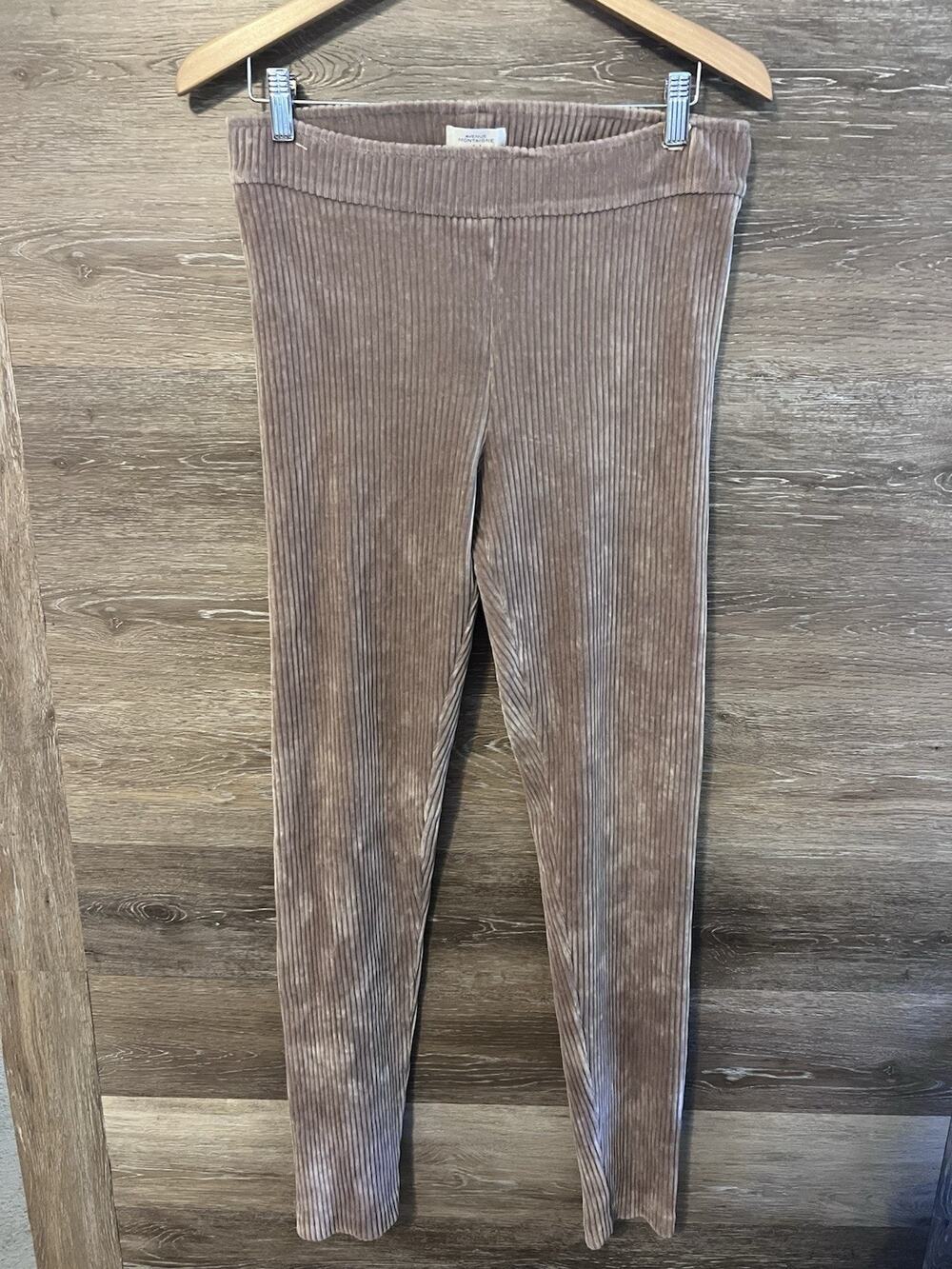 Avenue Montaigne Pull On Skinny Pants Size 10 Brown Trouser Lightweight Stretchy